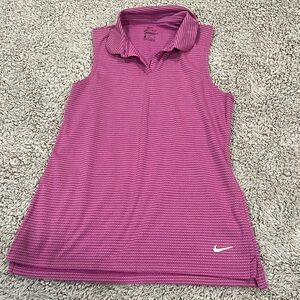 Nike pink golf polo